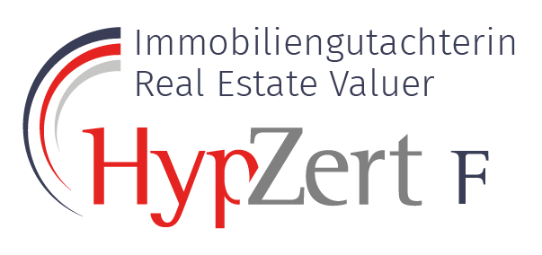 Das Logo der HypZert GmbH für finanzwirtschaftliche Immobiliengutachter. Das dient dem Nachweis der Kompetenz von Immobiliensachverständigen in der Branche der Immobilienbewertung.